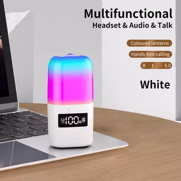 TF23 pro 2 in 1 TWS Earphones HIFI Speaker Colorful RGB LED Light - Image 3