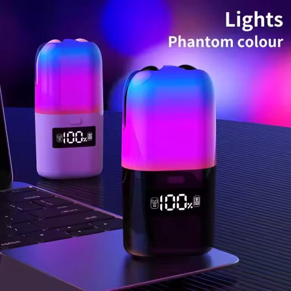TF23 pro 2 in 1 TWS Earphones HIFI Speaker Colorful RGB LED Light - Image 4