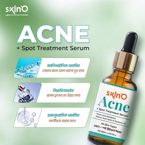 skinO Acne + Spot Treatment Serum 30ml - Image 2