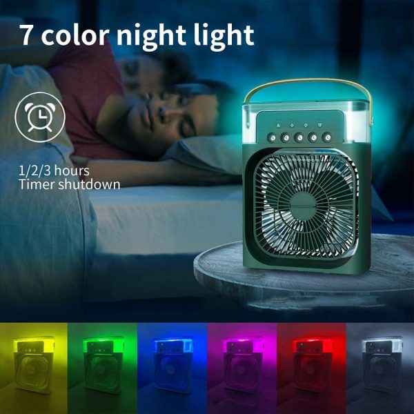 Portable Fan Air Conditioners USB Electric Fan LED Night Light Water Mist Fun 3 In 1 Air Cooler For Home - Image 7