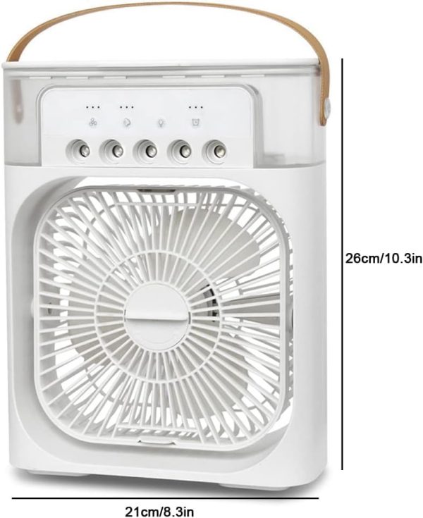 Portable Fan Air Conditioners USB Electric Fan LED Night Light Water Mist Fun 3 In 1 Air Cooler For Home - Image 8